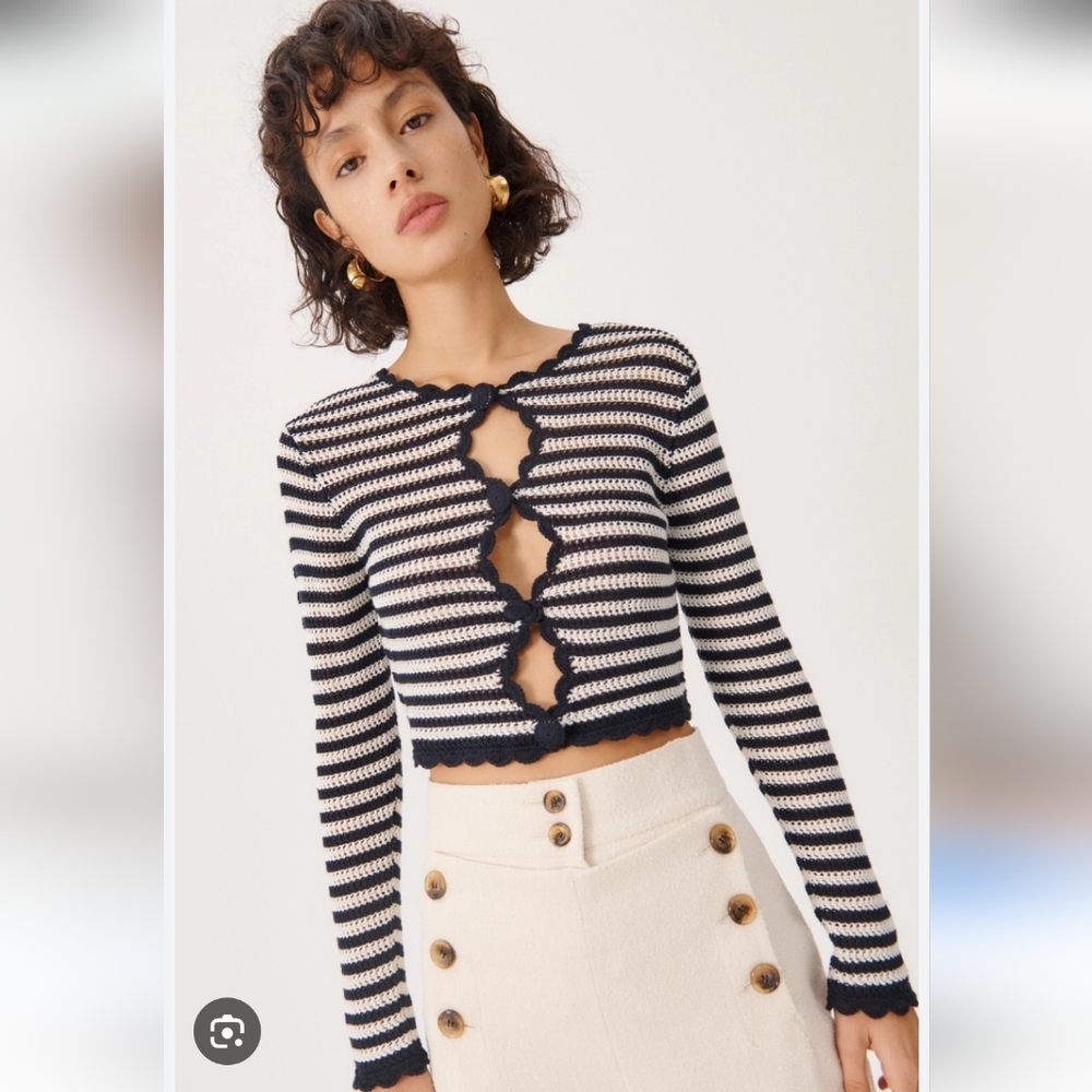 Alexa Chung Crochet Cardigan